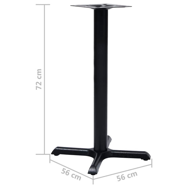 Bistrotisch Gestell Schwarz Gusseisen 56x56 cm