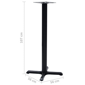 Bistrotisch Gestell Schwarz Gusseisen 56x56 cm