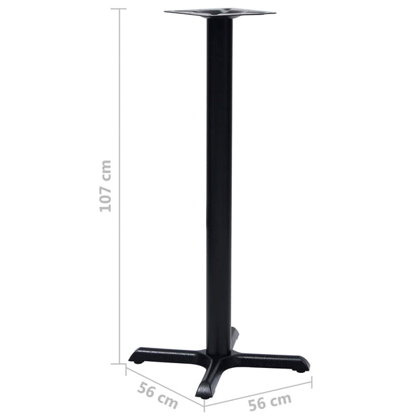 Bistrotisch Gestell Schwarz Gusseisen 56x56 cm