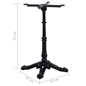 Bistrotisch Gestell Schwarz Gusseisen 52x52x72 cm
