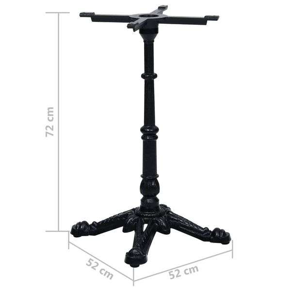 Bistrotisch Gestell Schwarz Gusseisen 52x52x72 cm