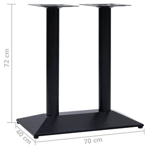 Bistrotischgestell Schwarz Gusseisen 70x40 cm