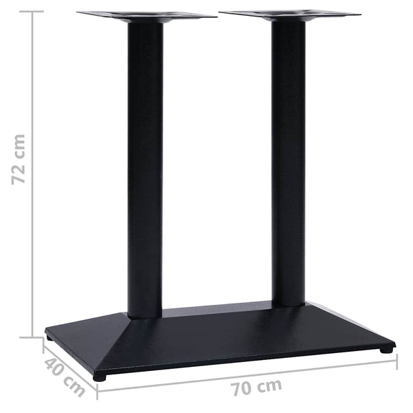 Bistrotischgestell Schwarz Gusseisen 70x40 cm