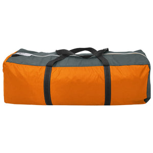 9-Personen-Campingzelt – Grau & Orange