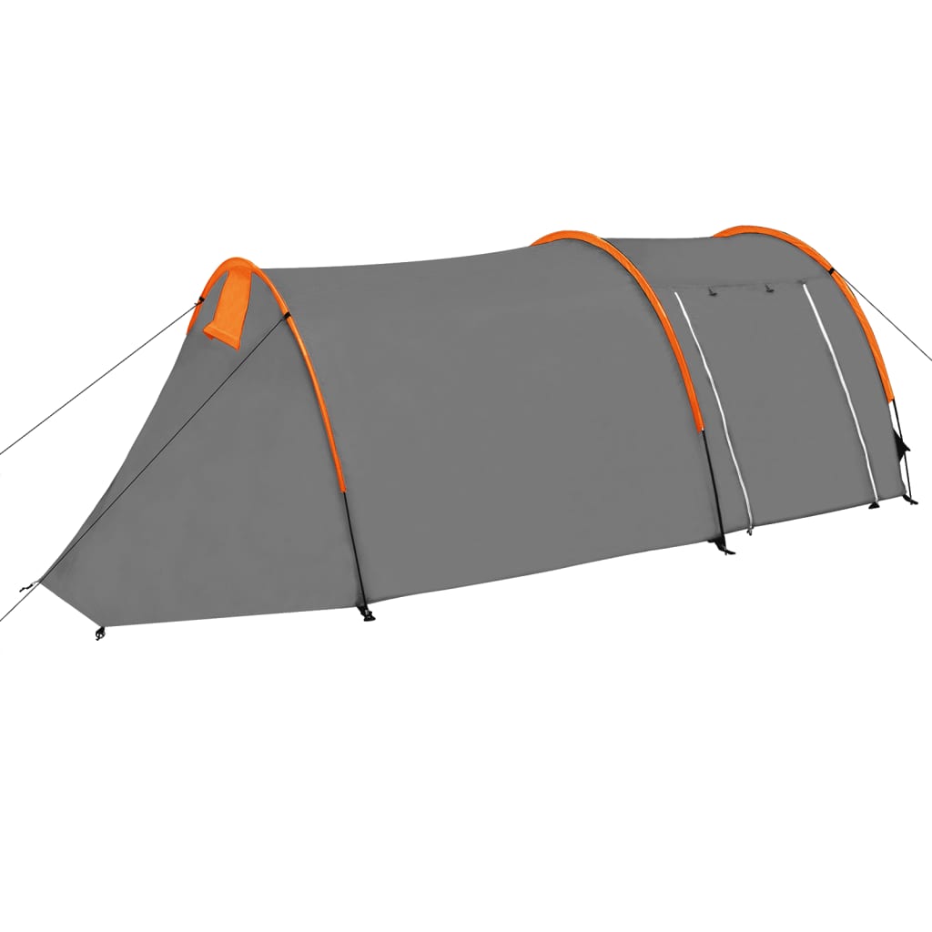 4-Personen-Zelt – Grau & Orange