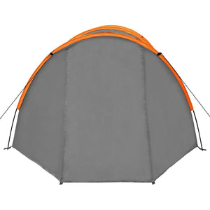 4-Personen-Zelt – Grau & Orange