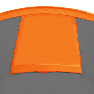 4-Personen-Zelt – Grau & Orange