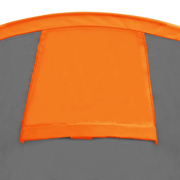 4-Personen-Zelt – Grau & Orange