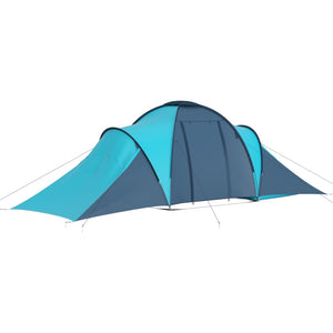 6-Personen-Campingzelt - Blau & Hellblau