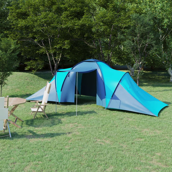6-Personen-Campingzelt - Blau & Hellblau