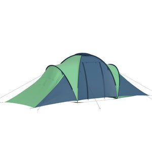 6-Personen-Campingzelt - Blau & Grün