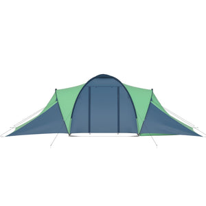 6-Personen-Campingzelt - Blau & Grün