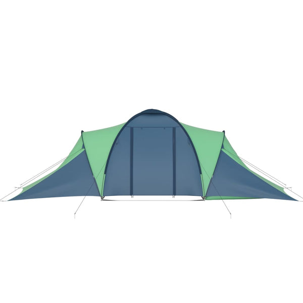 6-Personen-Campingzelt - Blau & Grün