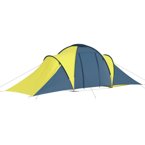 6-Personen-Campingzelt - Blau und Gelb