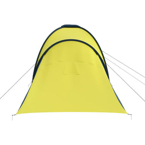6-Personen-Campingzelt - Blau und Gelb