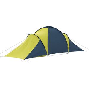 6-Personen-Campingzelt - Blau und Gelb
