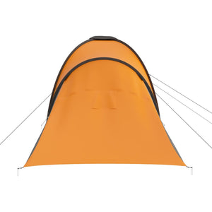 6-Personen-Campingzelt Grau und Orange