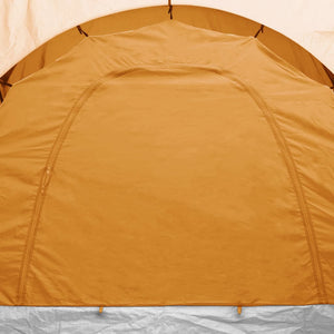 6-Personen-Campingzelt Grau und Orange