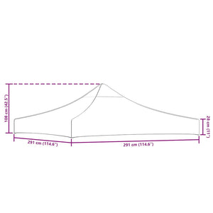 Partyzelt-Dach 3x3 m Orange 270 g/m²