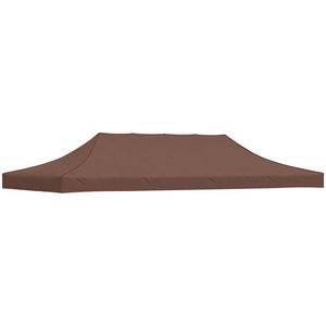 Partyzelt-Dach 6x3 m Braun 270 g/m²