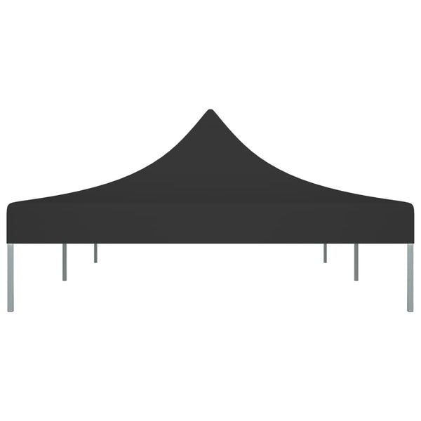 Partyzelt-Dach 6x3 m Schwarz 270 g/m²
