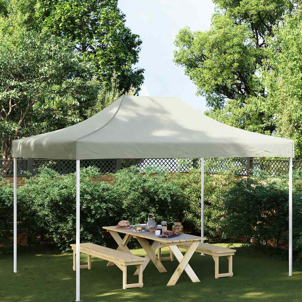 vidaXL Toit de tente de réception 4x3 m Crème 270 g/m²