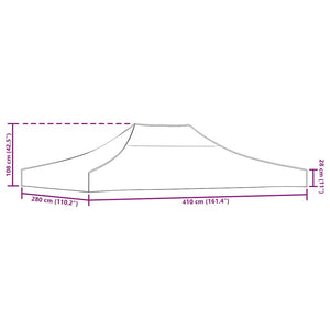 Partyzelt-Dach 4x3 m Anthrazit 270 g/m²