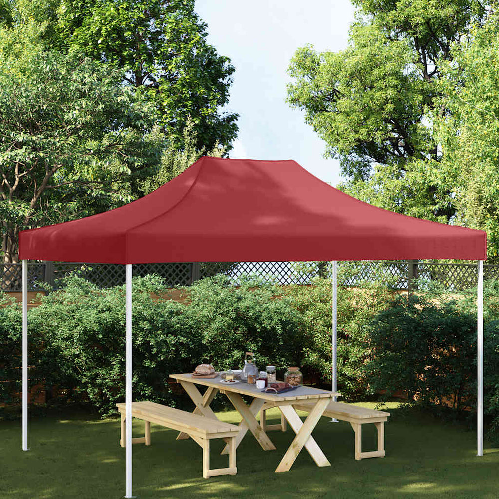 vidaXL Toit de tente de réception 4x3 m bordeaux 270 g/m²
