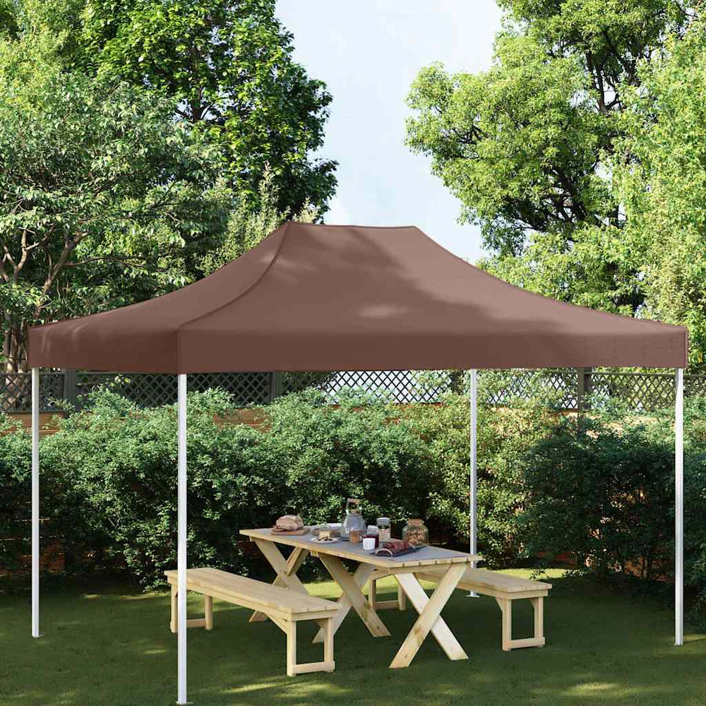 vidaXL Toit de tente de réception 4x3 m Marron 270 g/m²