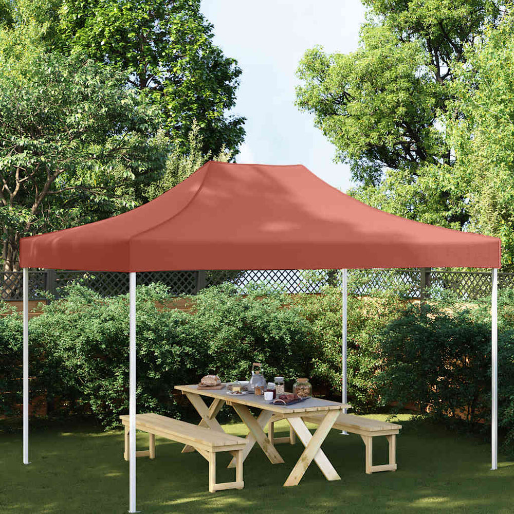 vidaXL Toit de tente de réception 4x3 m Rouge terre cuite 270 g/m²
