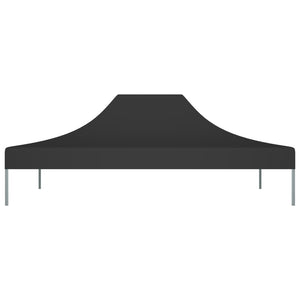 Partyzelt-Dach 4x3 m Schwarz 270 g/m²