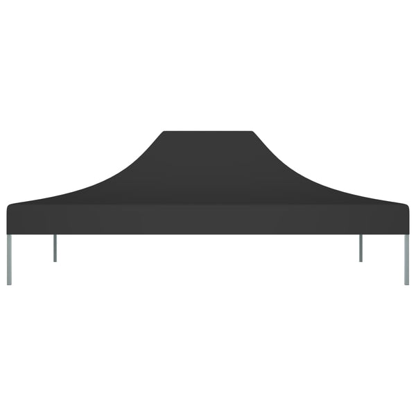 Partyzelt-Dach 4x3 m Schwarz 270 g/m²