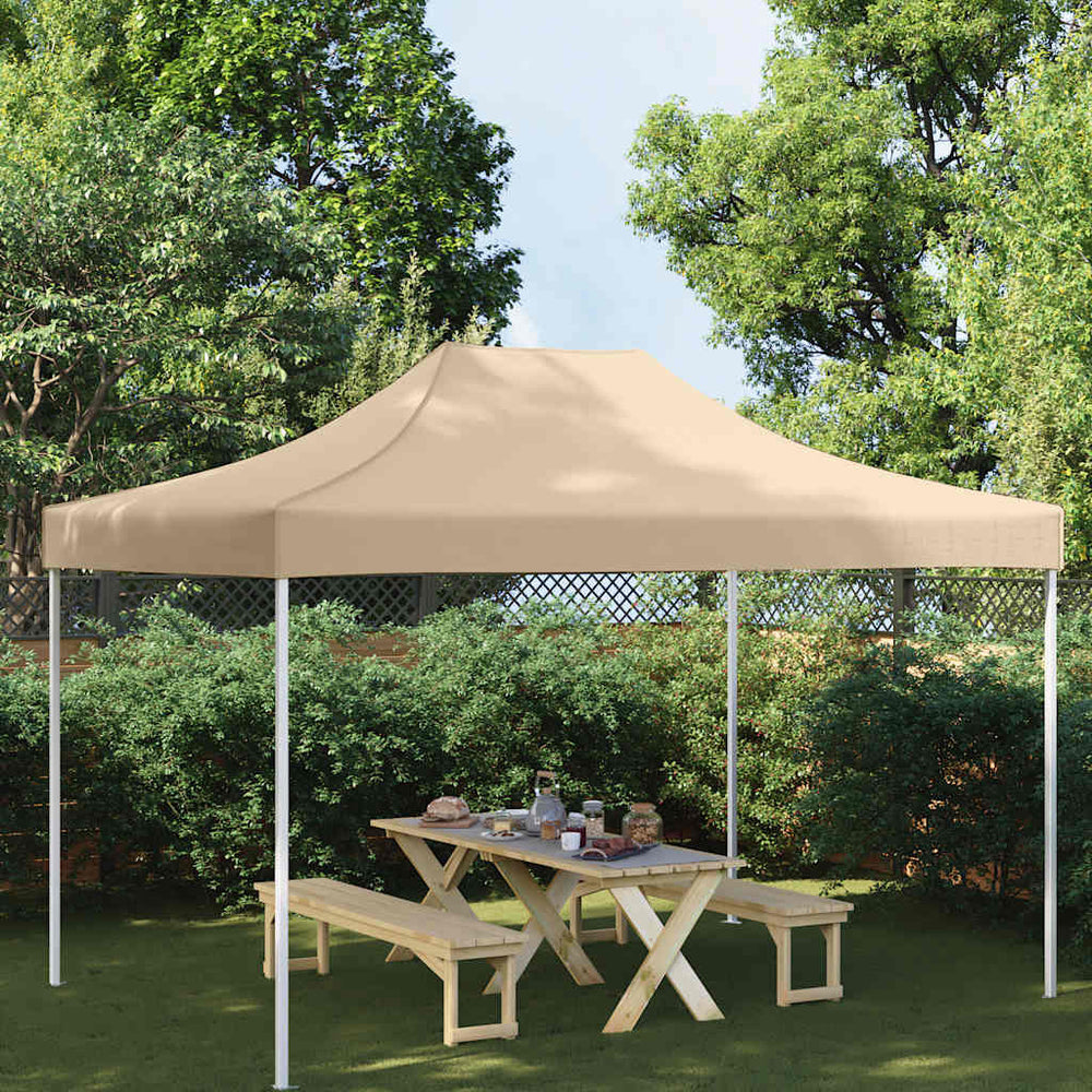 Toit de tente de réception vidaXL 4,5x3 m Beige 270 g/m²