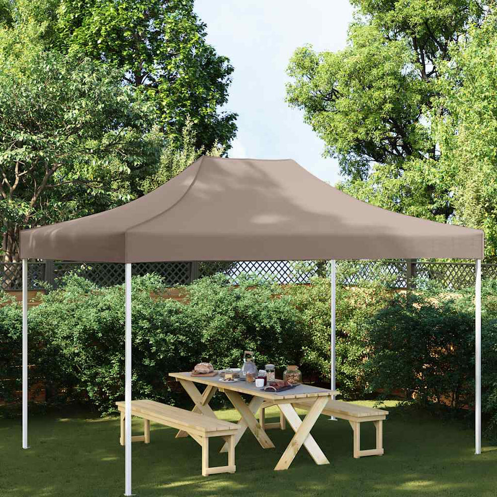 vidaXL Toit de tente de réception 4,5x3 m Taupe 270 g/m²