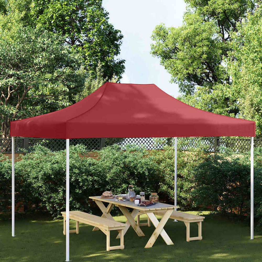 vidaXL Toit de tente de réception 4,5x3 m Bordeaux 270 g/m²