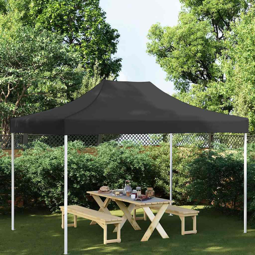 vidaXL Toit de tente de réception 4,5x3 m Noir 270 g/m²