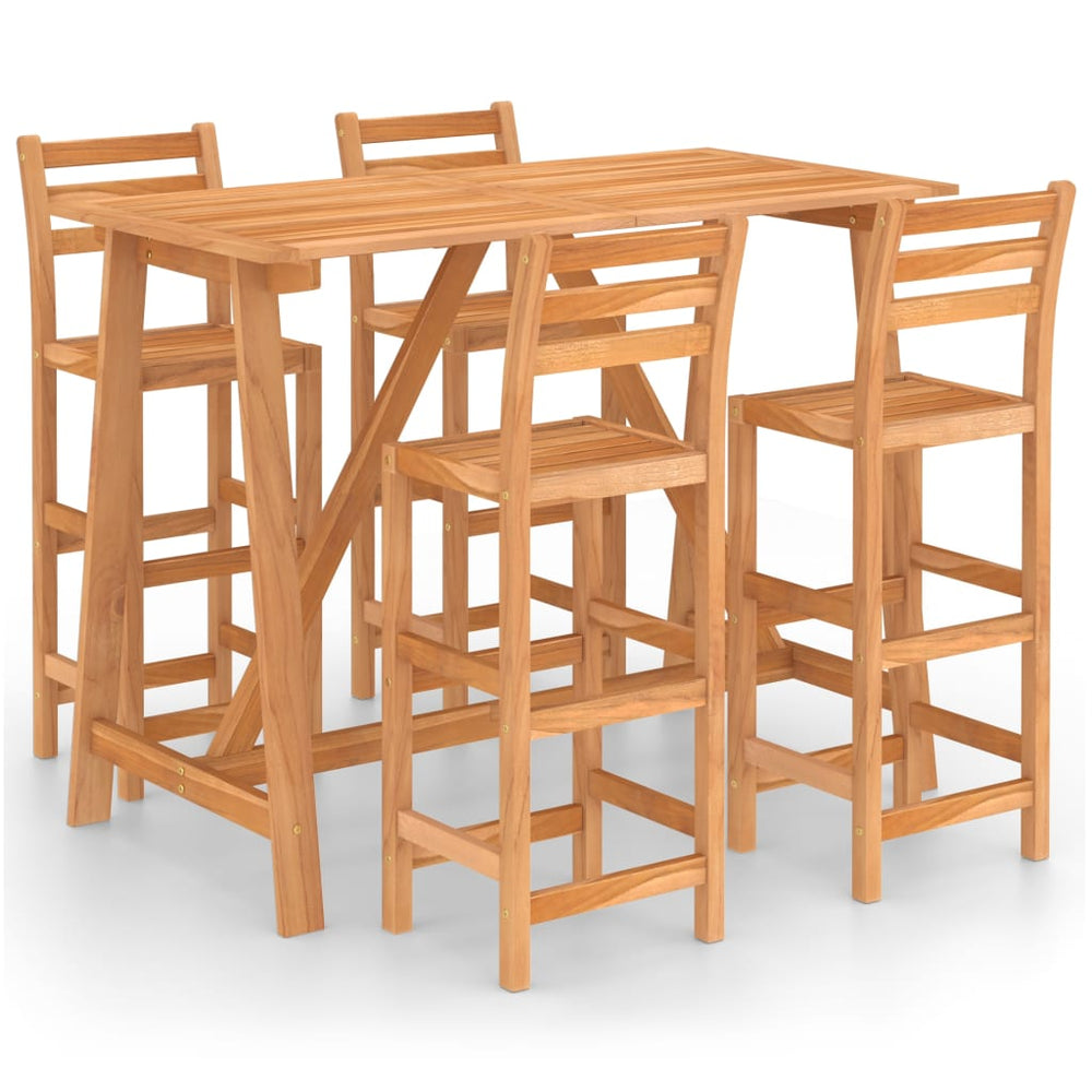 vidaXL 5-Piece Acacia Wood Garden Bar Set