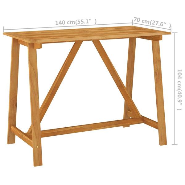 5-tlg. Gartenbar-Set Massivholz Akazie