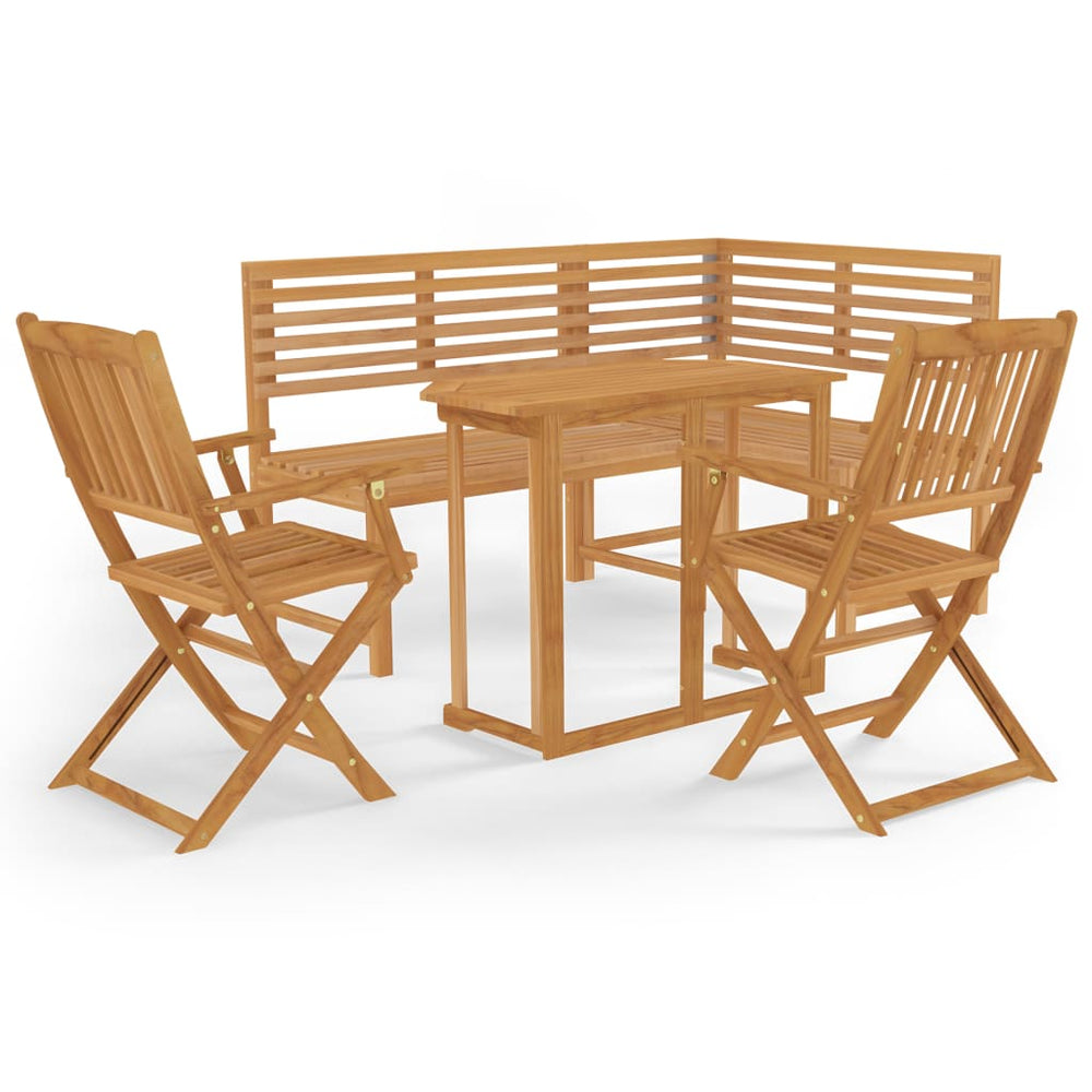 vidaXL 4-Piece Solid Acacia Wood Bistro Set
