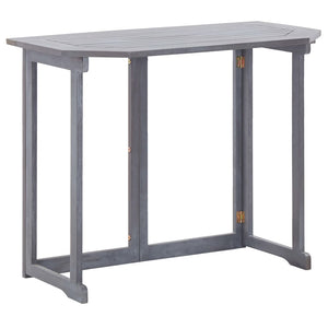 2-tlg. Bistro-Set Massivholz Akazie Grau