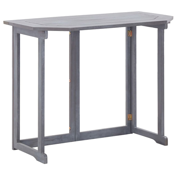 2-tlg. Bistro-Set Massivholz Akazie Grau