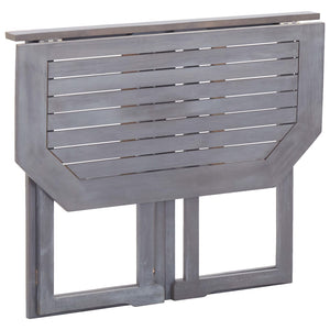 2-tlg. Bistro-Set Massivholz Akazie Grau