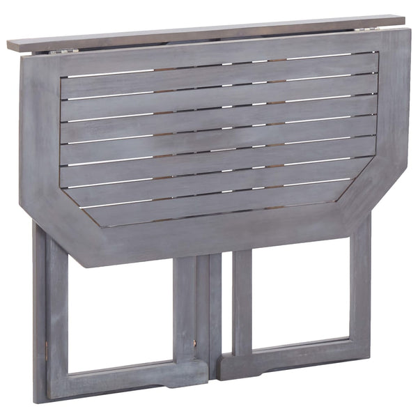 2-tlg. Bistro-Set Massivholz Akazie Grau