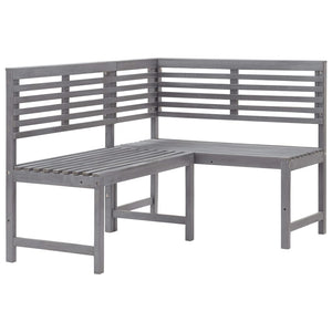 2-tlg. Bistro-Set Massivholz Akazie Grau