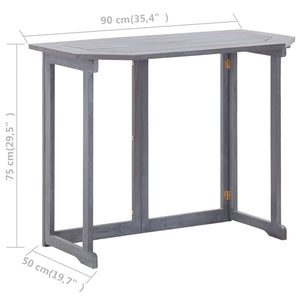 2-tlg. Bistro-Set Massivholz Akazie Grau