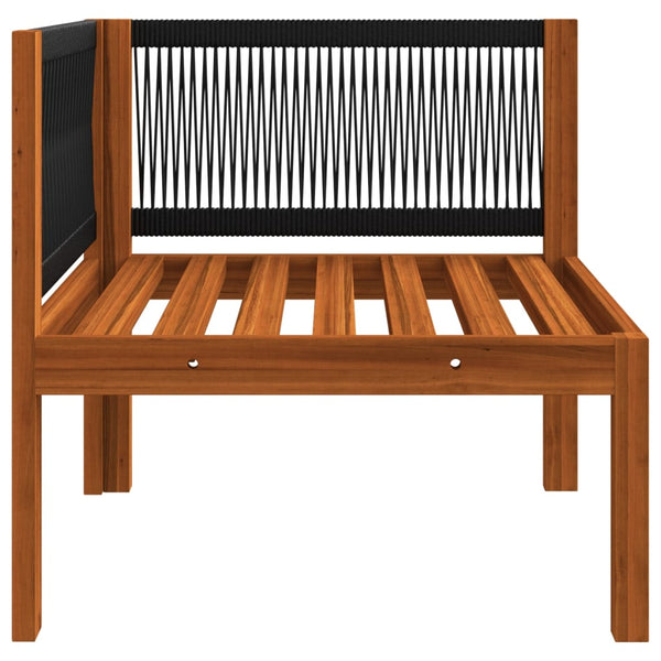 3-Sitzer-Gartensofa mit Kissen Holz Akazie & Seil
