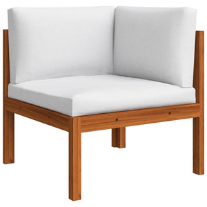 4-Sitzer-Gartensofa mit Kissen Holz Akazie & Seil