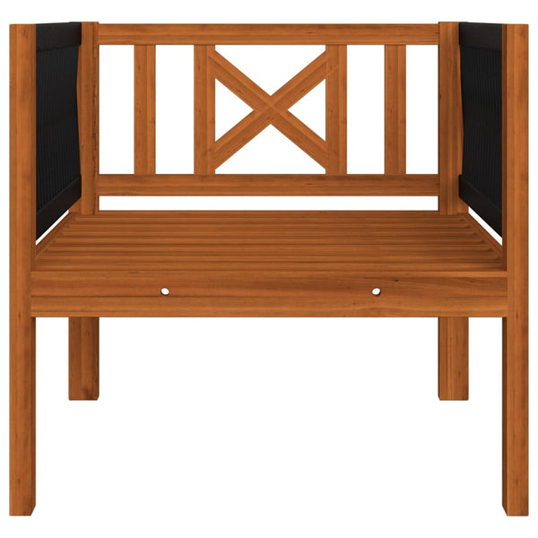 5-tlg. Garten-Lounge-Set mit Kissen Cremefarbenes Holz Akazie & Seil