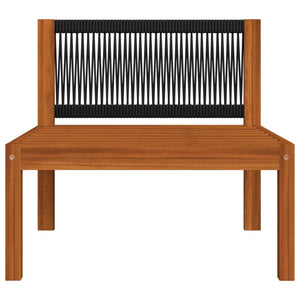 5-teiliges Garten-Lounge-Set mit Kissen Creme 63 x 63 cm
