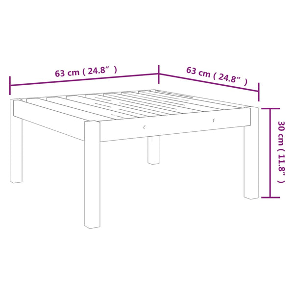 4-teiliges Garten-Lounge-Set mit Kissen Creme 63 x 63 cm